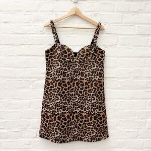 Anthropologie || Dhruv‎ Kapoor Leopard Neoprene Scuba Mini Dress Small